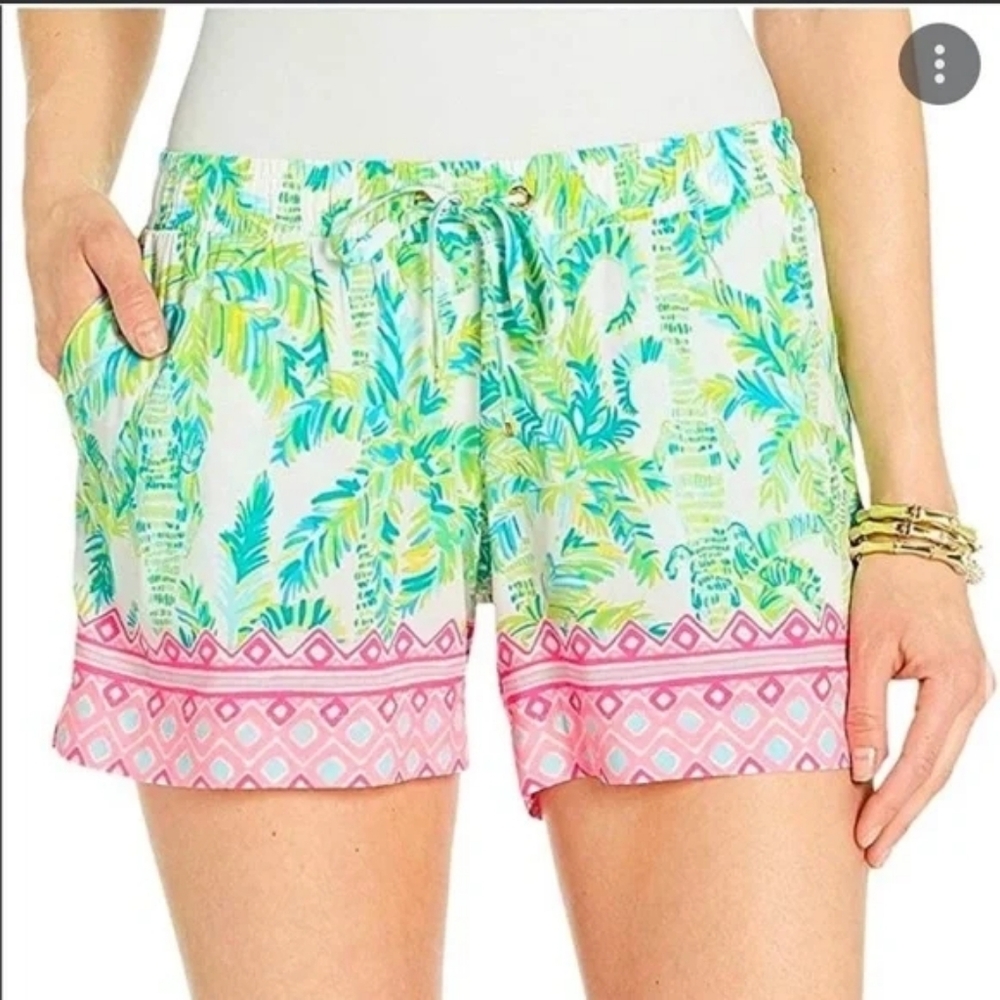 Lilly Pulitzer Katia Palm Shorts L